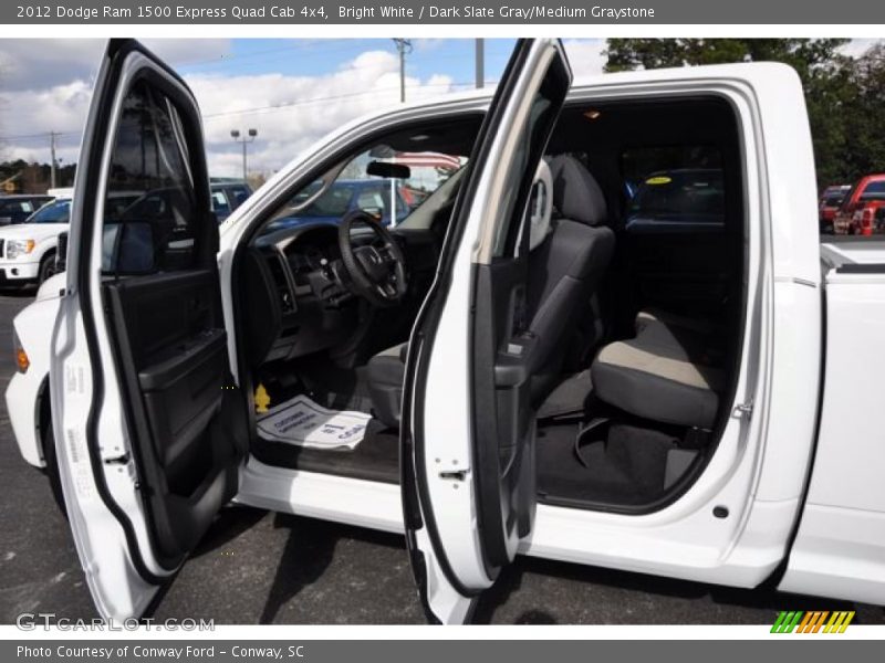 Bright White / Dark Slate Gray/Medium Graystone 2012 Dodge Ram 1500 Express Quad Cab 4x4