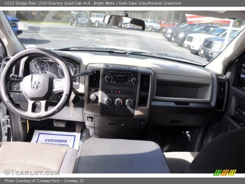 Bright White / Dark Slate Gray/Medium Graystone 2012 Dodge Ram 1500 Express Quad Cab 4x4