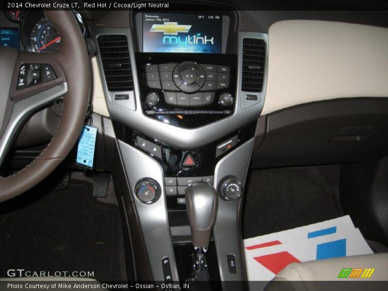 Red Hot / Cocoa/Light Neutral 2014 Chevrolet Cruze LT