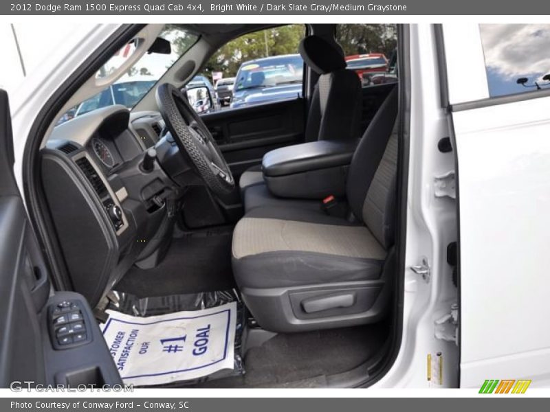 Bright White / Dark Slate Gray/Medium Graystone 2012 Dodge Ram 1500 Express Quad Cab 4x4