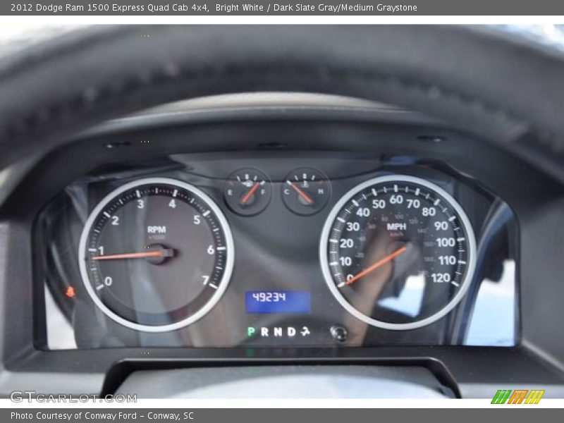 Bright White / Dark Slate Gray/Medium Graystone 2012 Dodge Ram 1500 Express Quad Cab 4x4