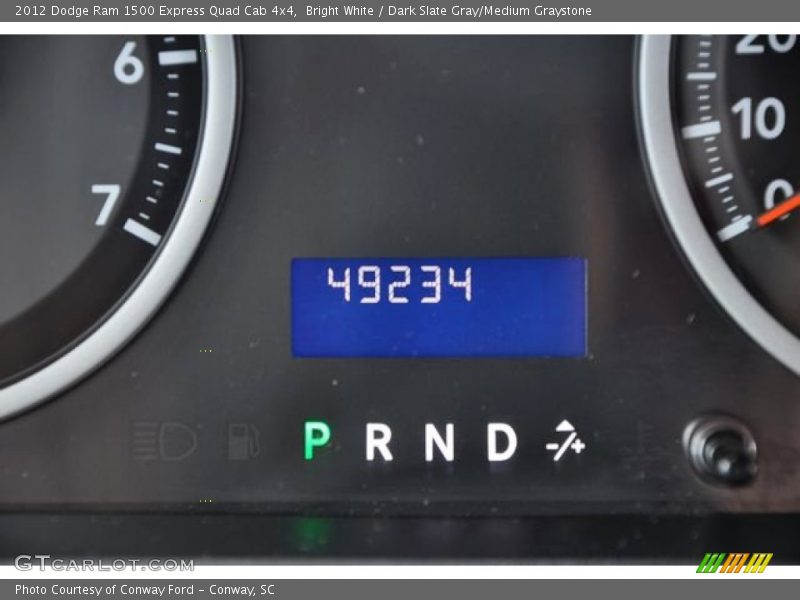 Bright White / Dark Slate Gray/Medium Graystone 2012 Dodge Ram 1500 Express Quad Cab 4x4