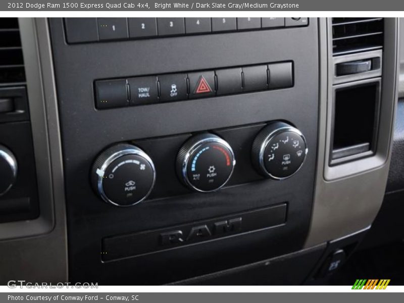 Bright White / Dark Slate Gray/Medium Graystone 2012 Dodge Ram 1500 Express Quad Cab 4x4