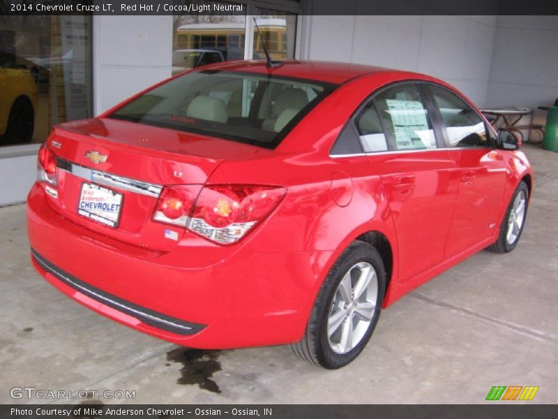 Red Hot / Cocoa/Light Neutral 2014 Chevrolet Cruze LT