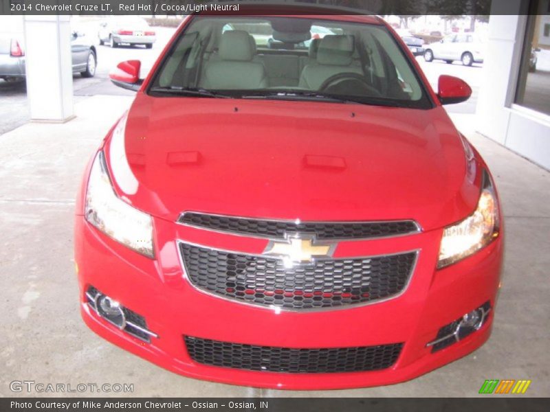 Red Hot / Cocoa/Light Neutral 2014 Chevrolet Cruze LT