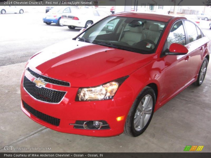 Red Hot / Cocoa/Light Neutral 2014 Chevrolet Cruze LT