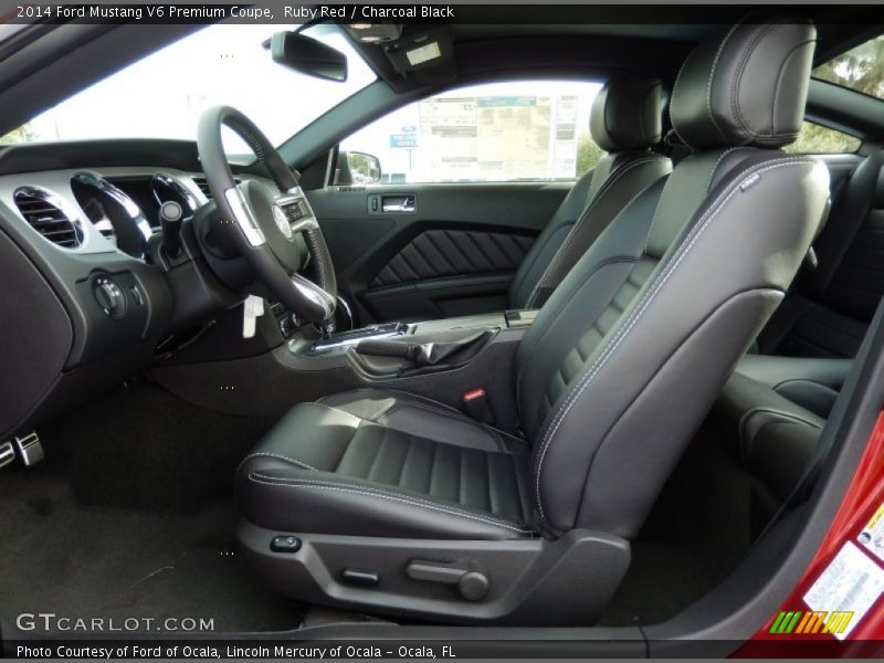 Front Seat of 2014 Mustang V6 Premium Coupe