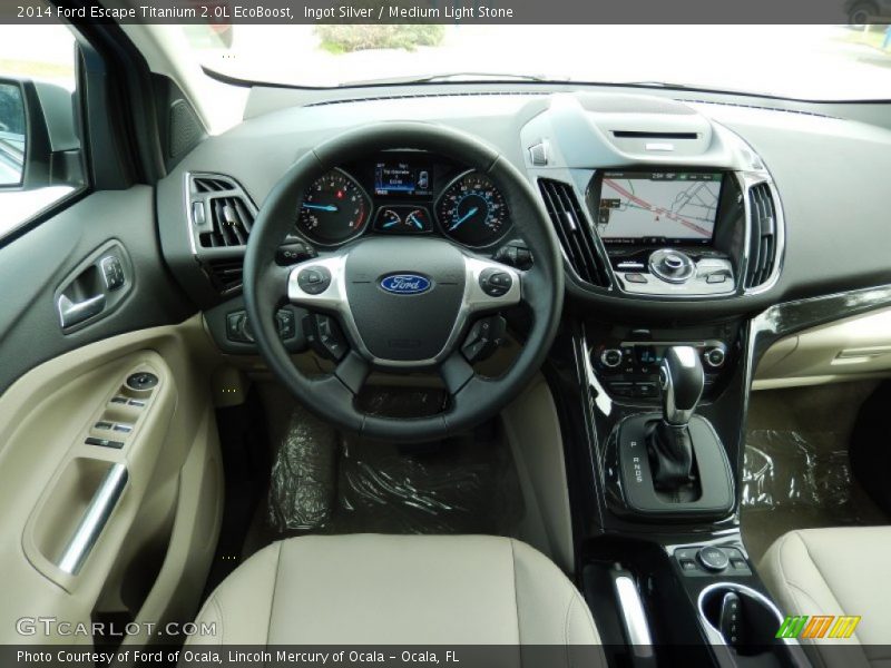 Ingot Silver / Medium Light Stone 2014 Ford Escape Titanium 2.0L EcoBoost