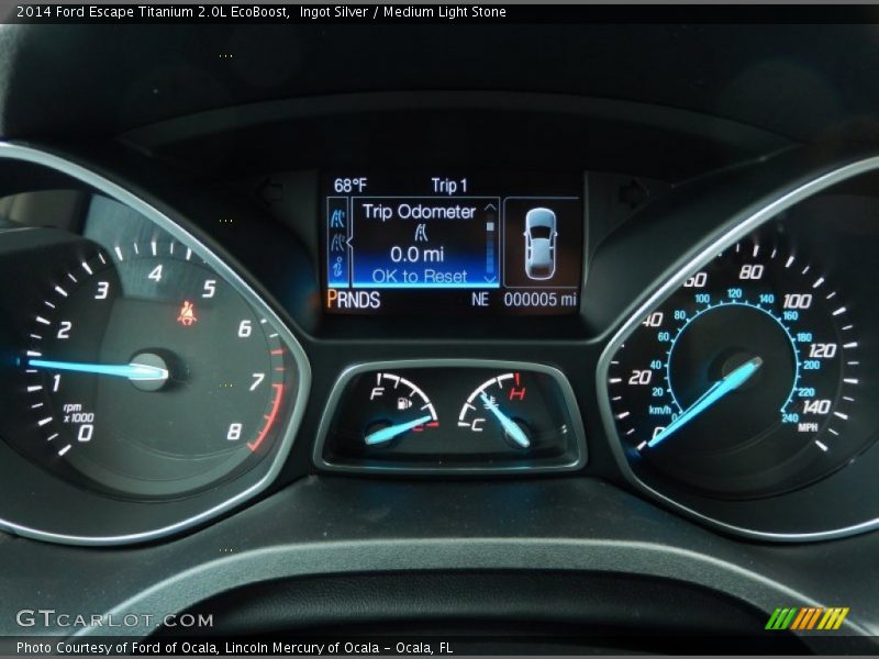 Ingot Silver / Medium Light Stone 2014 Ford Escape Titanium 2.0L EcoBoost