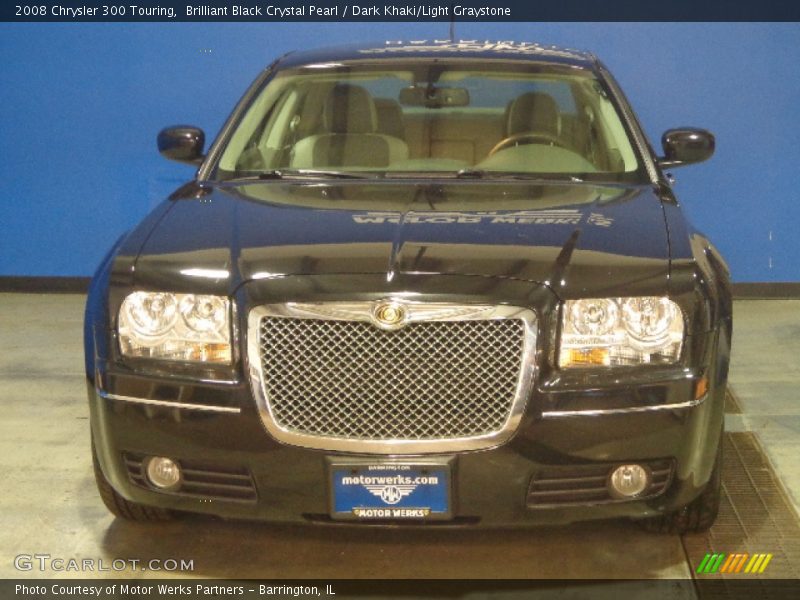 Brilliant Black Crystal Pearl / Dark Khaki/Light Graystone 2008 Chrysler 300 Touring