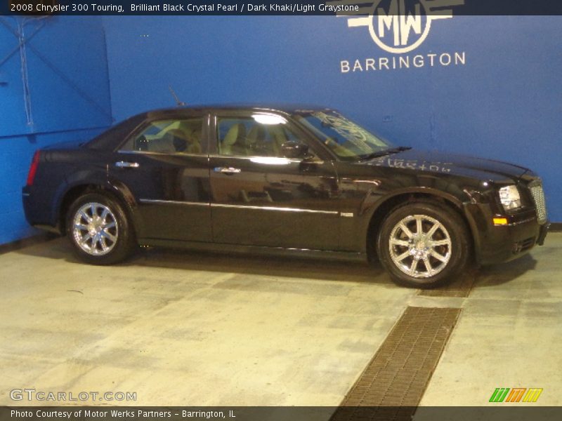 Brilliant Black Crystal Pearl / Dark Khaki/Light Graystone 2008 Chrysler 300 Touring