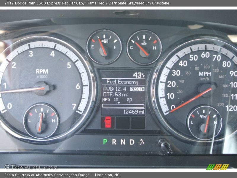 Flame Red / Dark Slate Gray/Medium Graystone 2012 Dodge Ram 1500 Express Regular Cab