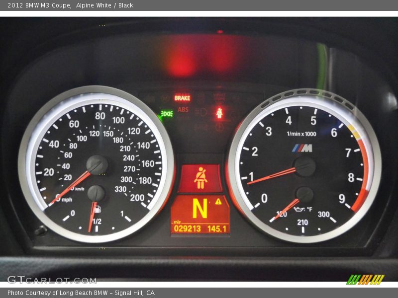 Alpine White / Black 2012 BMW M3 Coupe