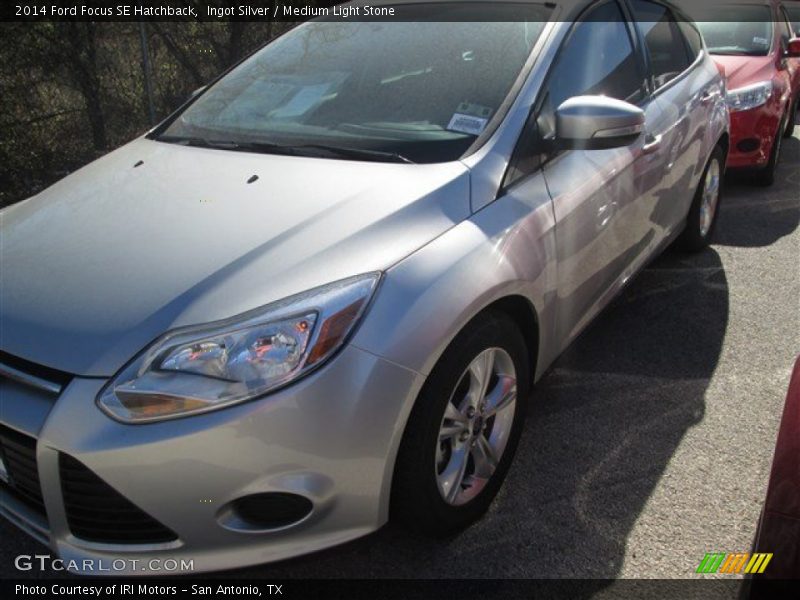 Ingot Silver / Medium Light Stone 2014 Ford Focus SE Hatchback
