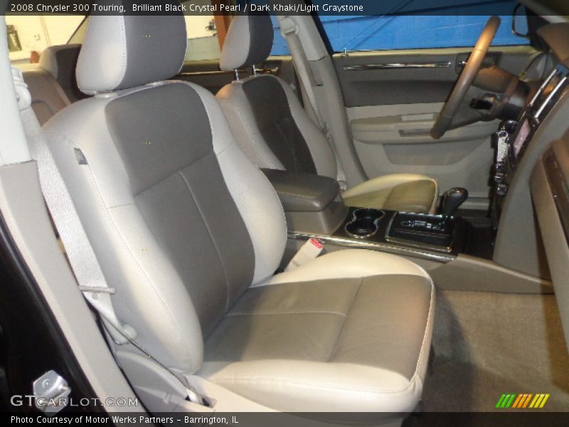 Brilliant Black Crystal Pearl / Dark Khaki/Light Graystone 2008 Chrysler 300 Touring