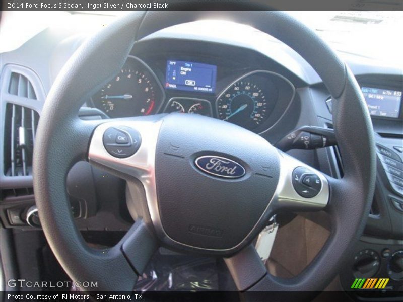 Ingot Silver / Charcoal Black 2014 Ford Focus S Sedan