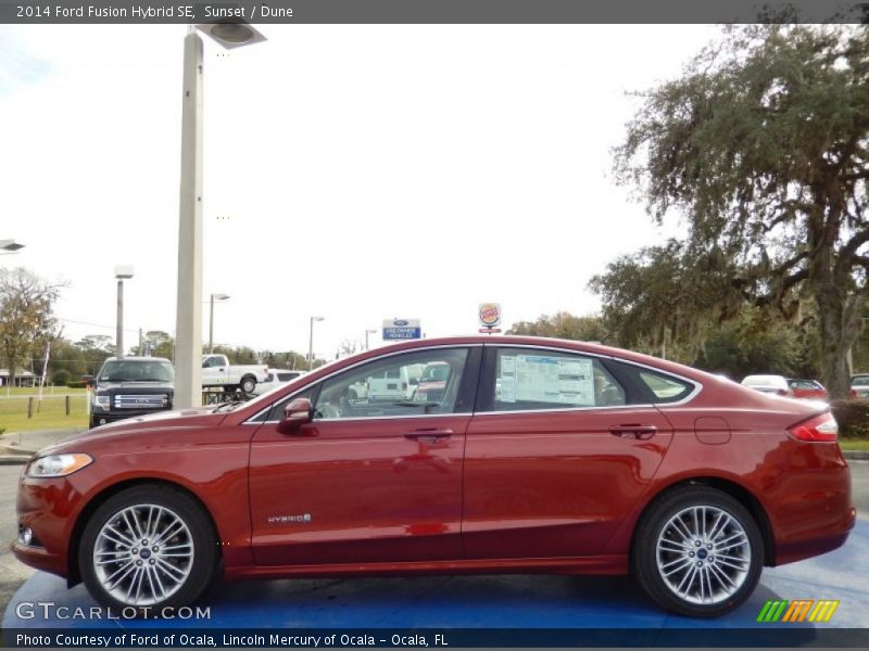 Sunset / Dune 2014 Ford Fusion Hybrid SE