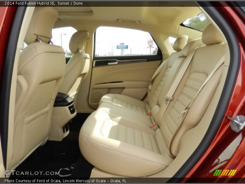 Rear Seat of 2014 Fusion Hybrid SE
