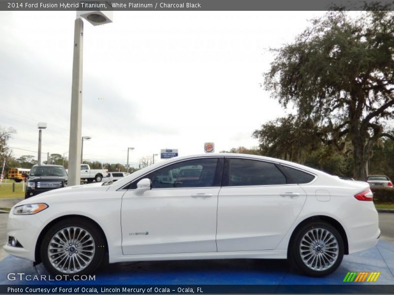  2014 Fusion Hybrid Titanium White Platinum
