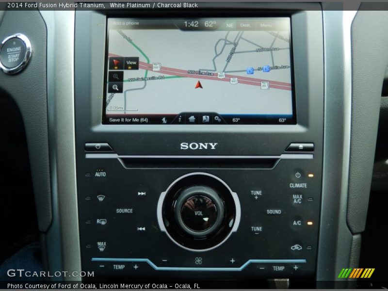 Navigation of 2014 Fusion Hybrid Titanium