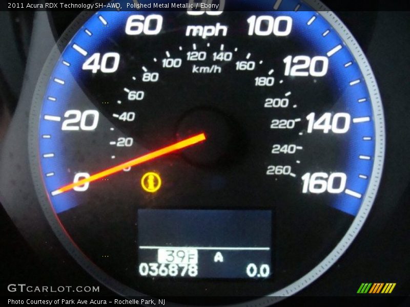 Polished Metal Metallic / Ebony 2011 Acura RDX Technology SH-AWD