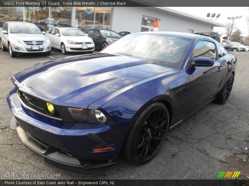 Kona Blue Metallic / Charcoal Black 2012 Ford Mustang GT Coupe