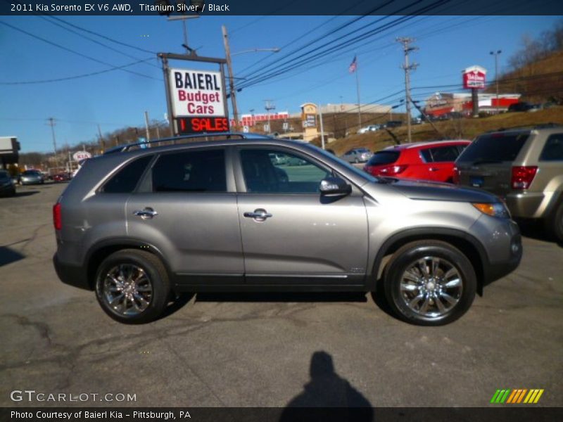 Titanium Silver / Black 2011 Kia Sorento EX V6 AWD