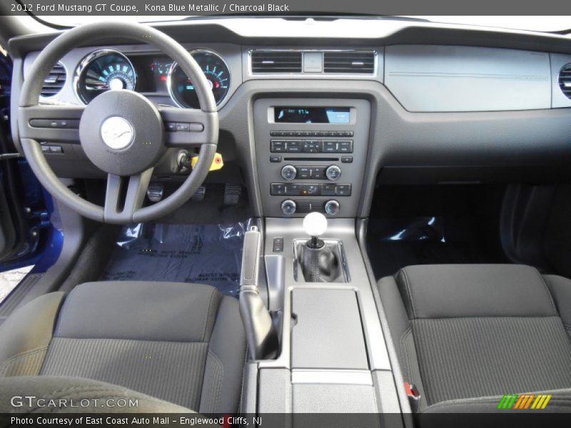 Kona Blue Metallic / Charcoal Black 2012 Ford Mustang GT Coupe
