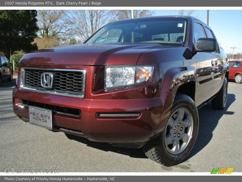 Dark Cherry Pearl / Beige 2007 Honda Ridgeline RTX