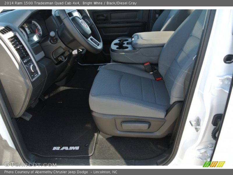Bright White / Black/Diesel Gray 2014 Ram 1500 Tradesman Quad Cab 4x4