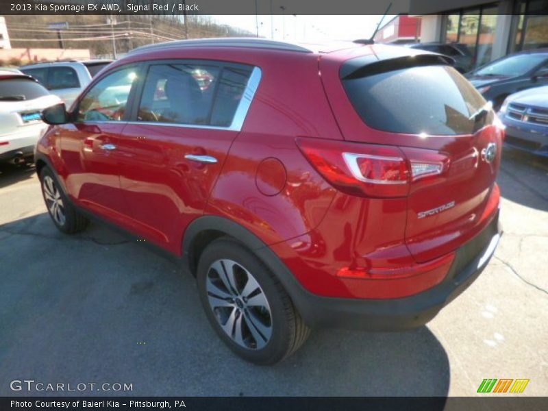 Signal Red / Black 2013 Kia Sportage EX AWD