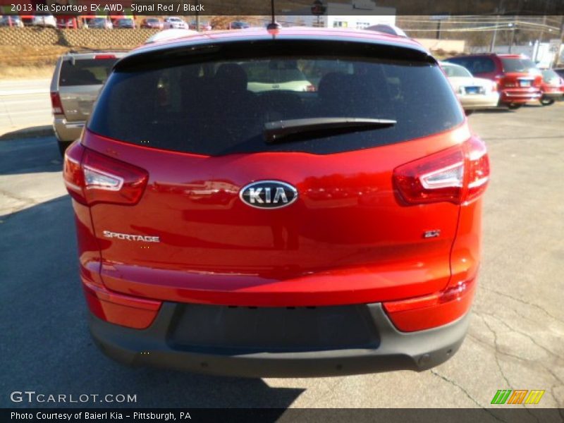 Signal Red / Black 2013 Kia Sportage EX AWD