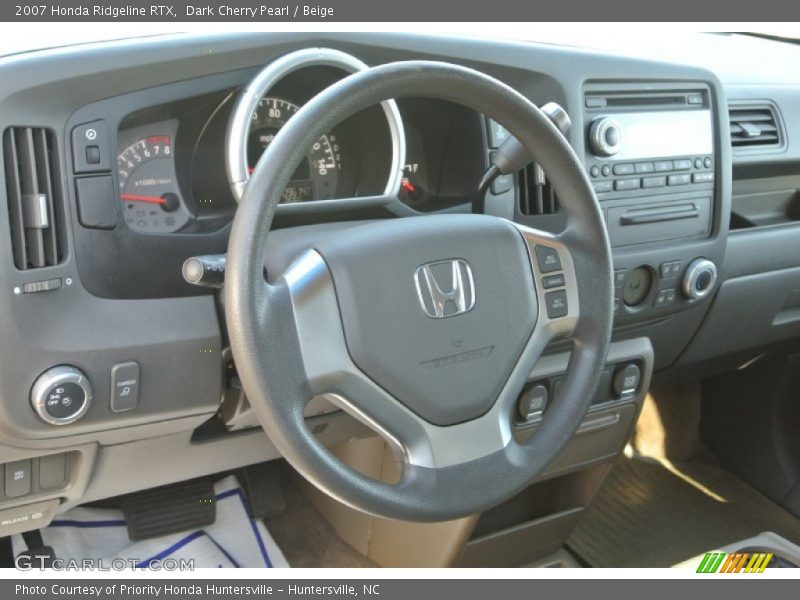 Dark Cherry Pearl / Beige 2007 Honda Ridgeline RTX