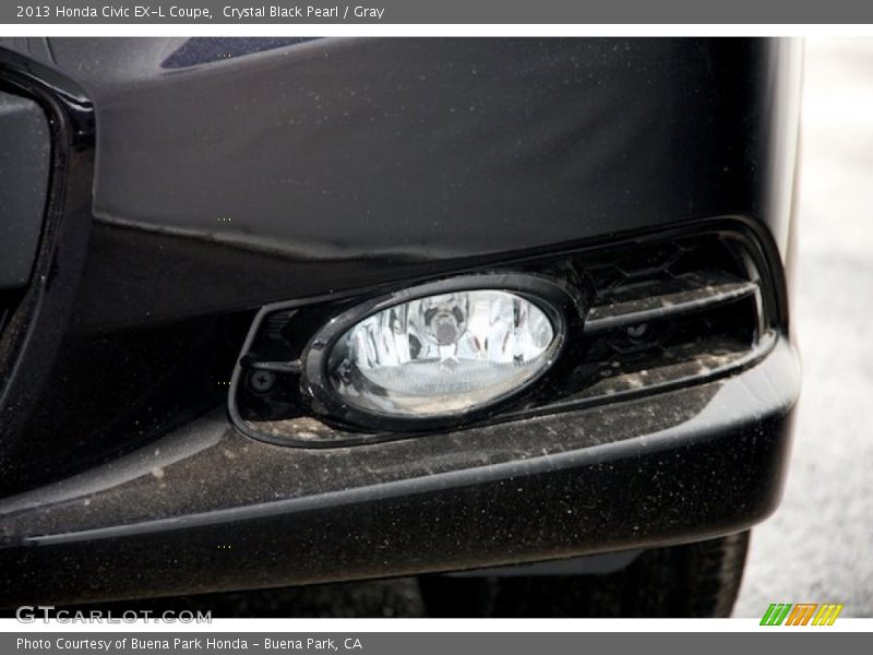 Crystal Black Pearl / Gray 2013 Honda Civic EX-L Coupe