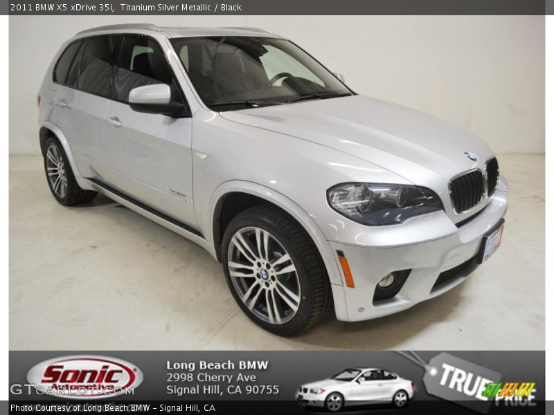 Titanium Silver Metallic / Black 2011 BMW X5 xDrive 35i