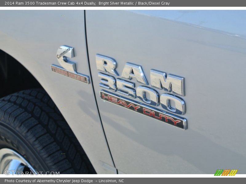 Bright Silver Metallic / Black/Diesel Gray 2014 Ram 3500 Tradesman Crew Cab 4x4 Dually