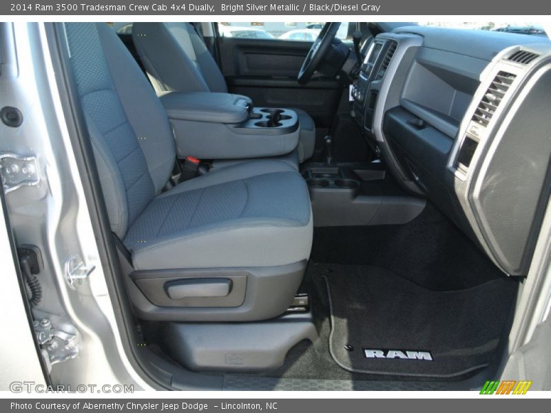 Bright Silver Metallic / Black/Diesel Gray 2014 Ram 3500 Tradesman Crew Cab 4x4 Dually
