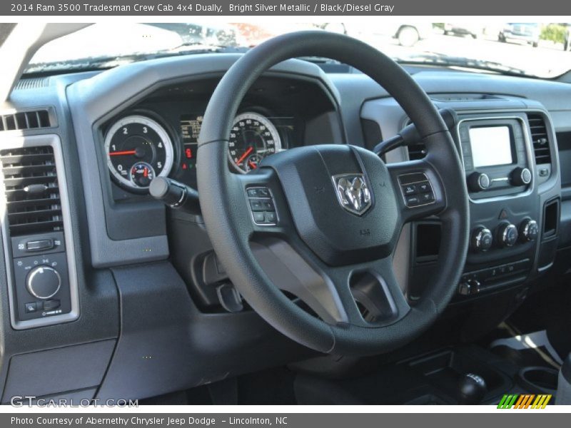 Bright Silver Metallic / Black/Diesel Gray 2014 Ram 3500 Tradesman Crew Cab 4x4 Dually