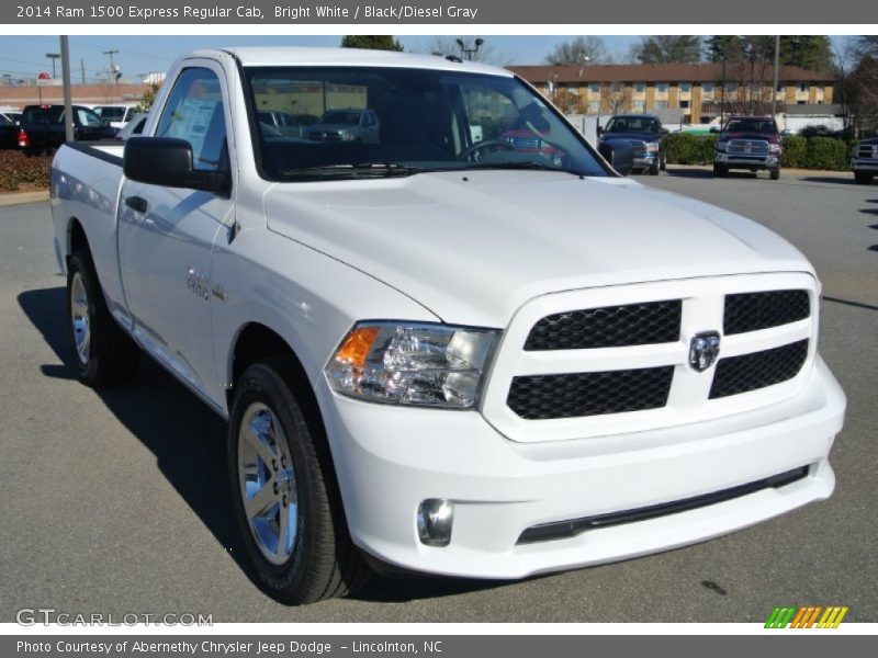 Bright White / Black/Diesel Gray 2014 Ram 1500 Express Regular Cab