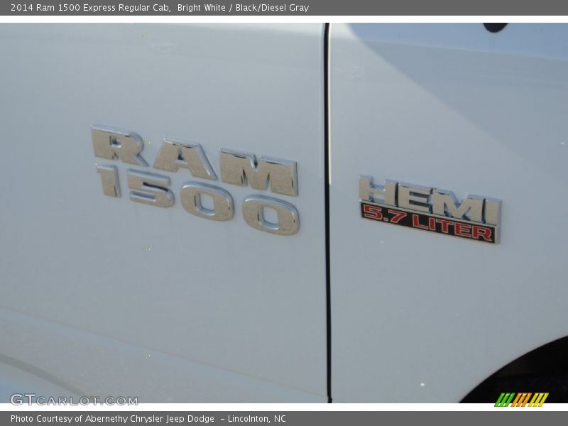 Bright White / Black/Diesel Gray 2014 Ram 1500 Express Regular Cab