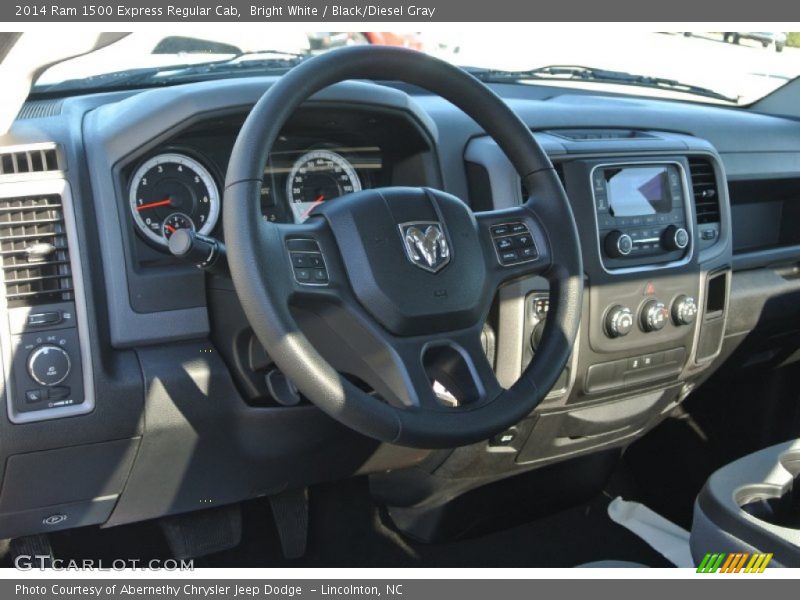 Bright White / Black/Diesel Gray 2014 Ram 1500 Express Regular Cab