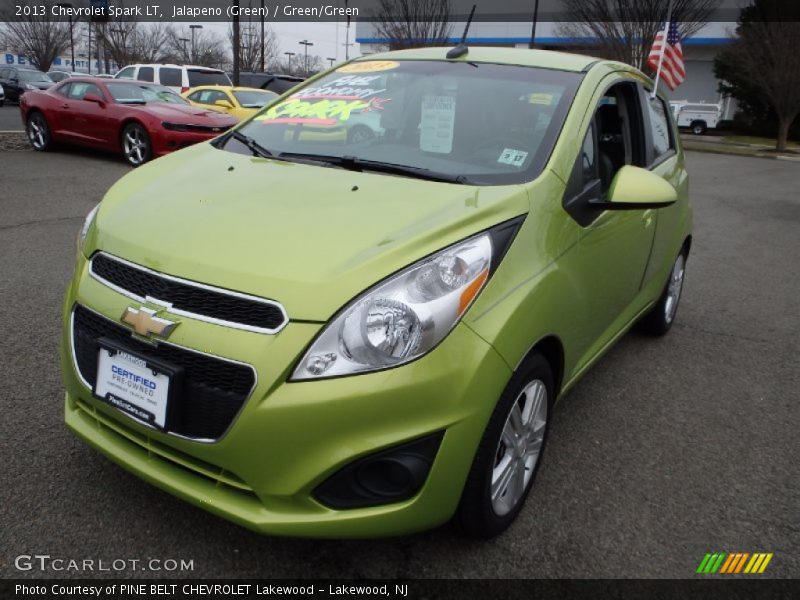 Jalapeno (Green) / Green/Green 2013 Chevrolet Spark LT