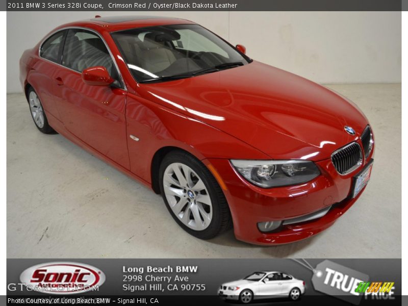 Crimson Red / Oyster/Black Dakota Leather 2011 BMW 3 Series 328i Coupe