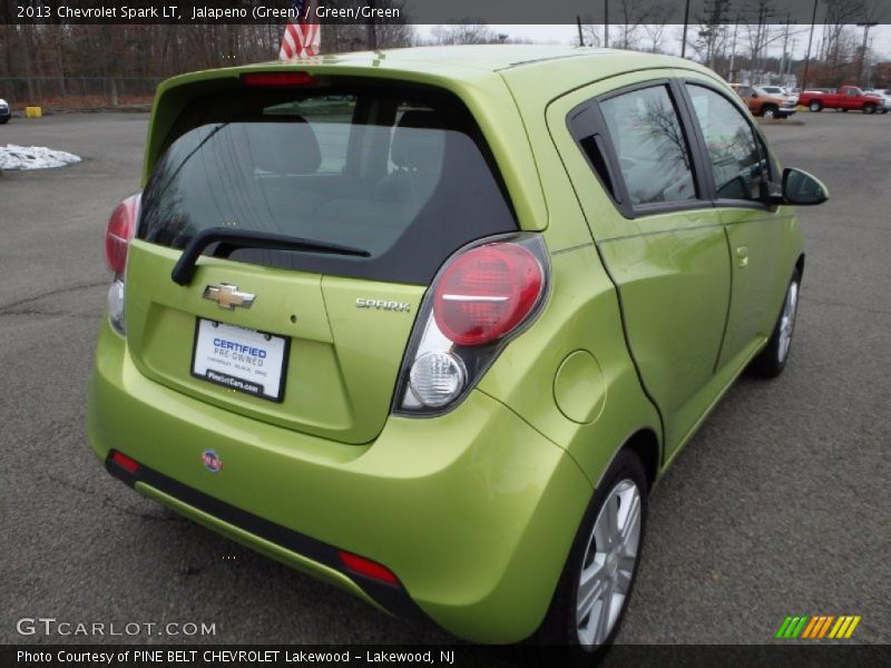 Jalapeno (Green) / Green/Green 2013 Chevrolet Spark LT