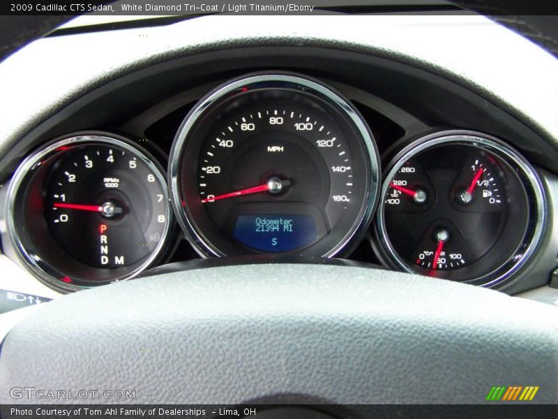 White Diamond Tri-Coat / Light Titanium/Ebony 2009 Cadillac CTS Sedan