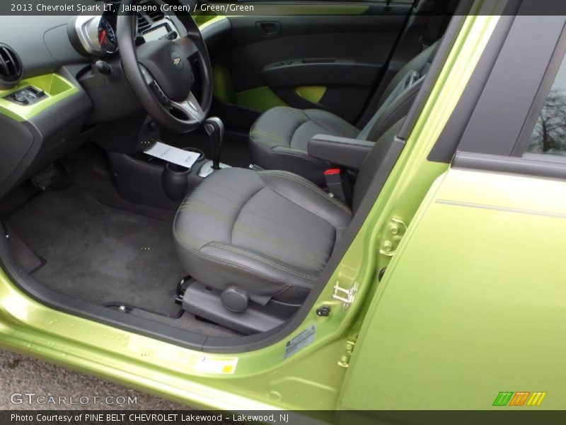 Jalapeno (Green) / Green/Green 2013 Chevrolet Spark LT