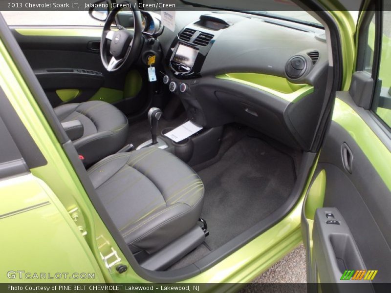 Jalapeno (Green) / Green/Green 2013 Chevrolet Spark LT