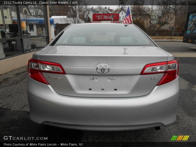 Classic Silver Metallic / Ash 2012 Toyota Camry LE