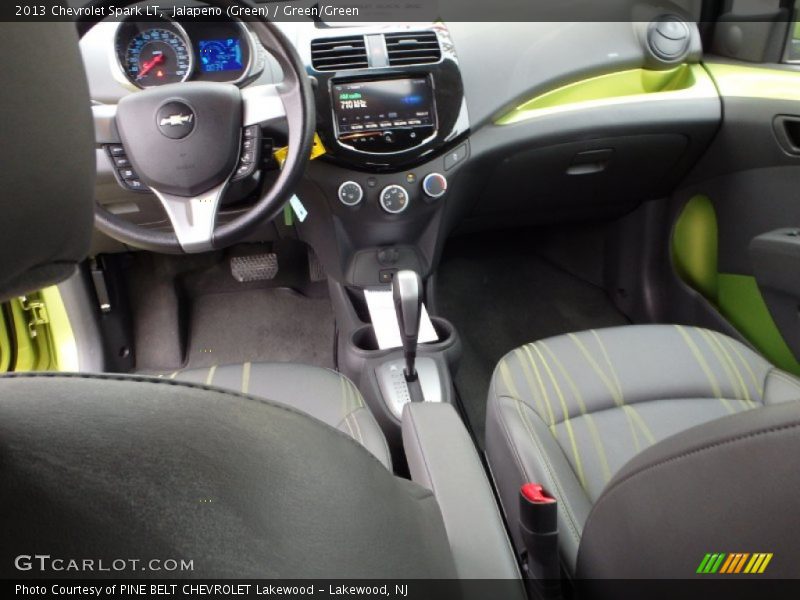 Jalapeno (Green) / Green/Green 2013 Chevrolet Spark LT