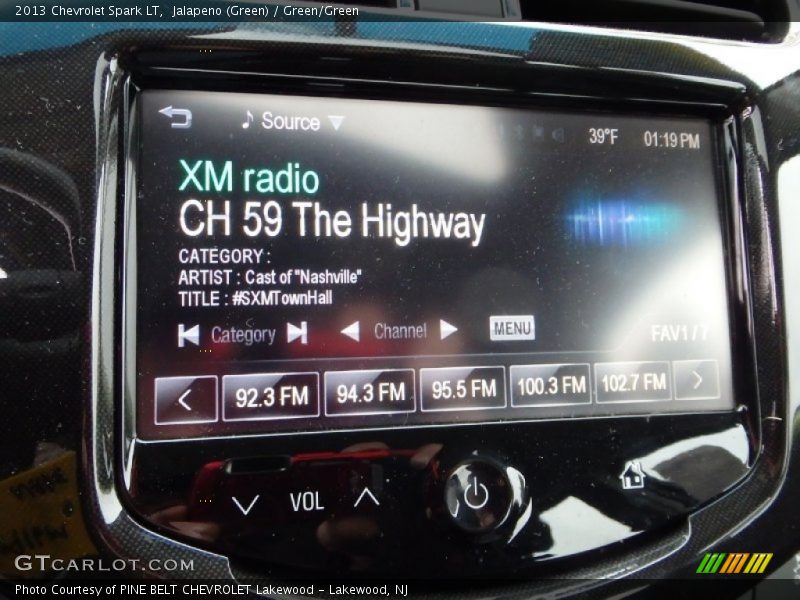 Jalapeno (Green) / Green/Green 2013 Chevrolet Spark LT